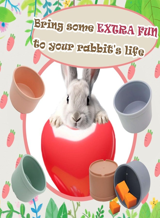 TiciKim 8 Pcs Stacking Cups for Rabbits Safe Plastic Rabbit Toys of Different Sizes, Stackable Bunny Toys, Enrichment Playthings for Small Animals Rabbit Chinchilla Guinea Pig Parrot Hiding Food and Playing - Image 2